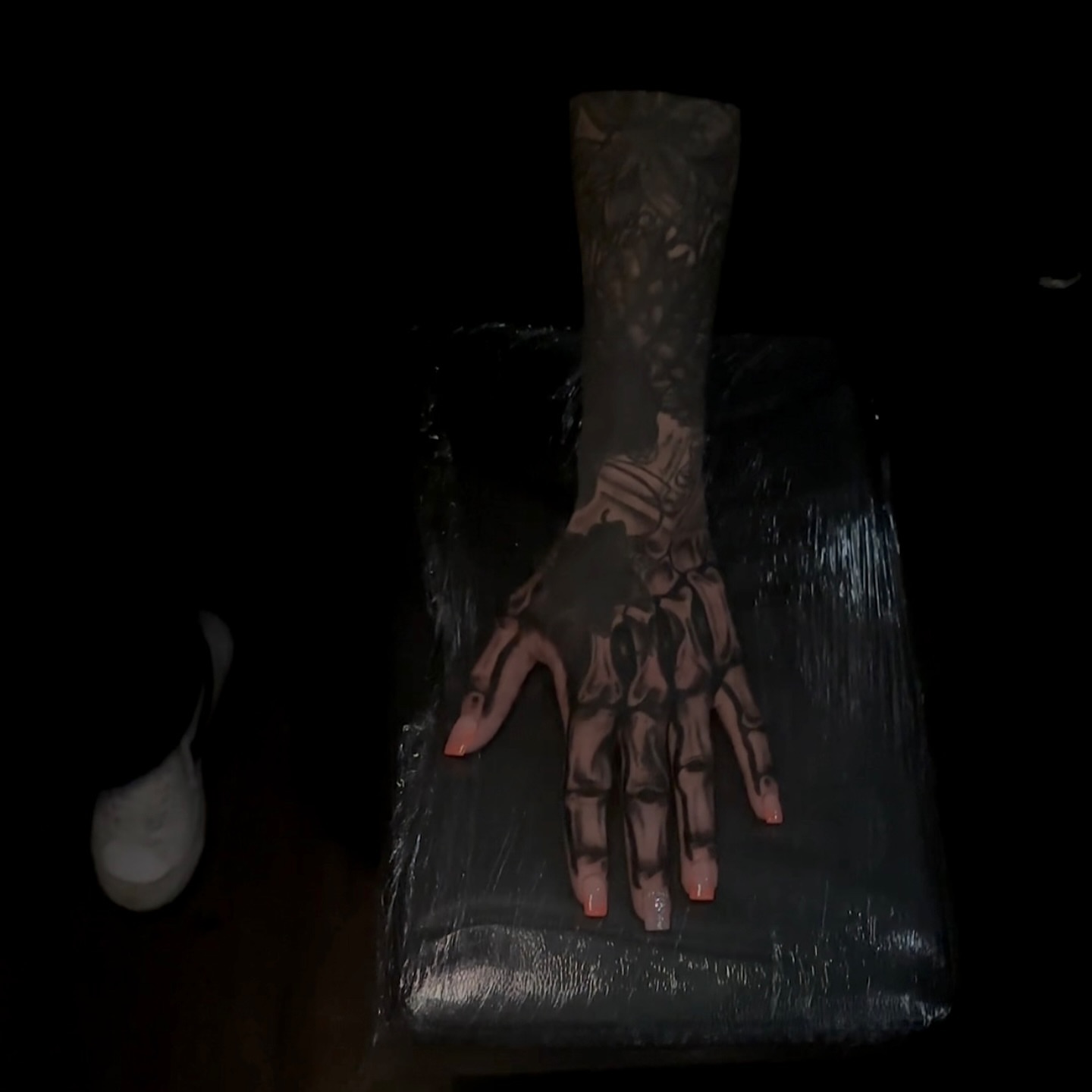 Hand black and grey tattoo on the hand by ᴡᴏʀᴍ