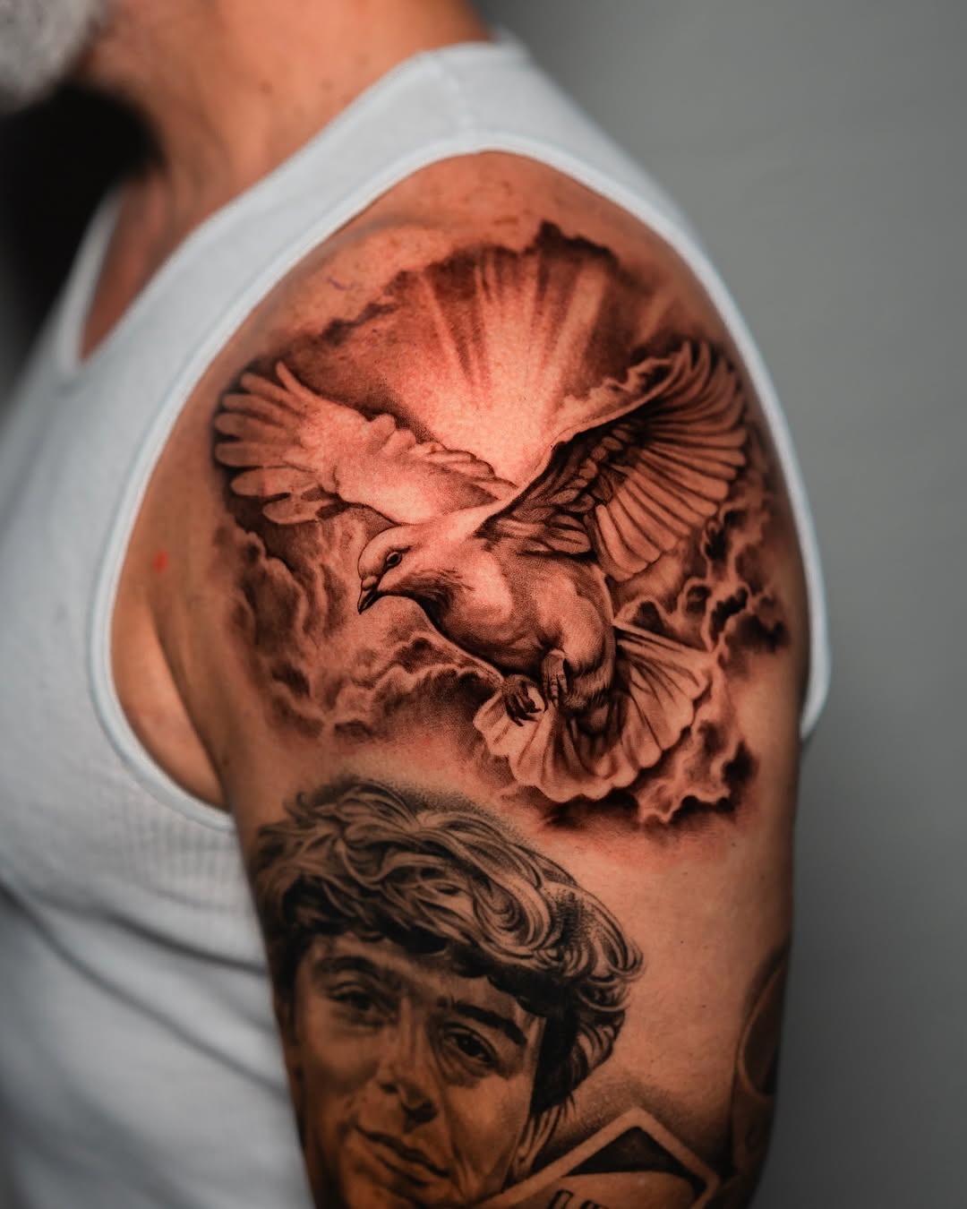 Tattoo by @gionastarace_tattoo — realism, black_and_grey