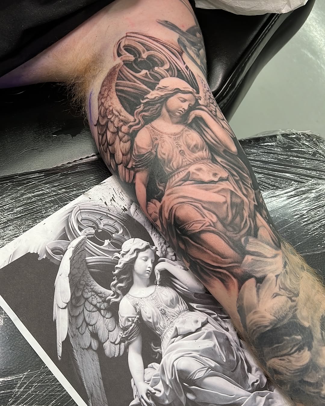 Tattoo by @gionastarace_tattoo — realism, black_and_grey