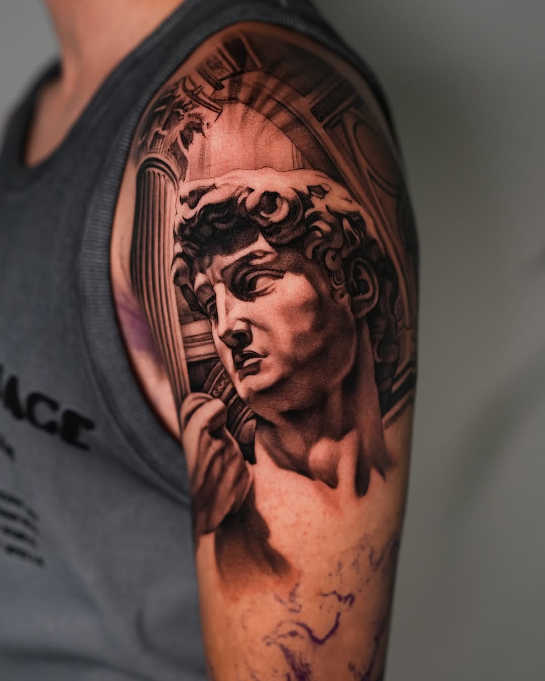 Tattoo by @gionastarace_tattoo — realism, black_and_grey