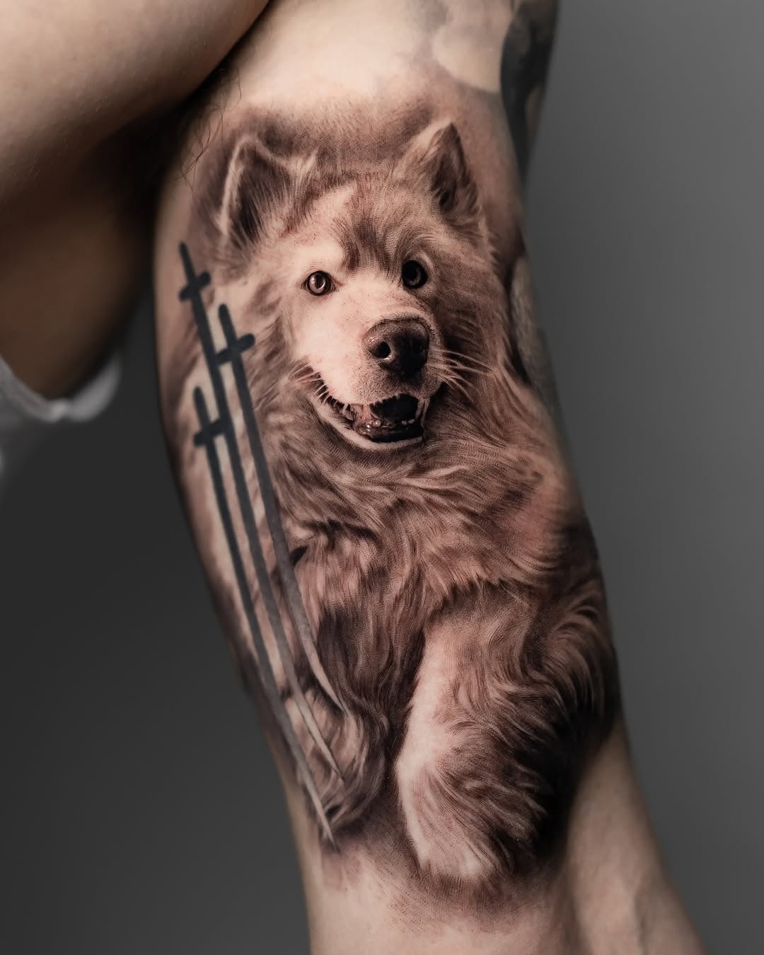 Tattoo by @gionastarace_tattoo — realism, black_and_grey
