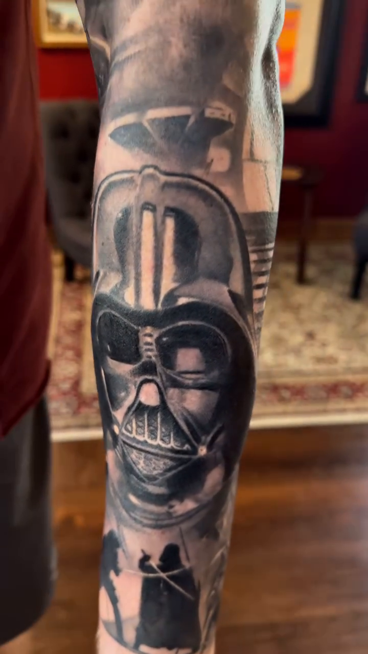 Tattoo by @brycemoodietattoo — realism, black_and_grey
