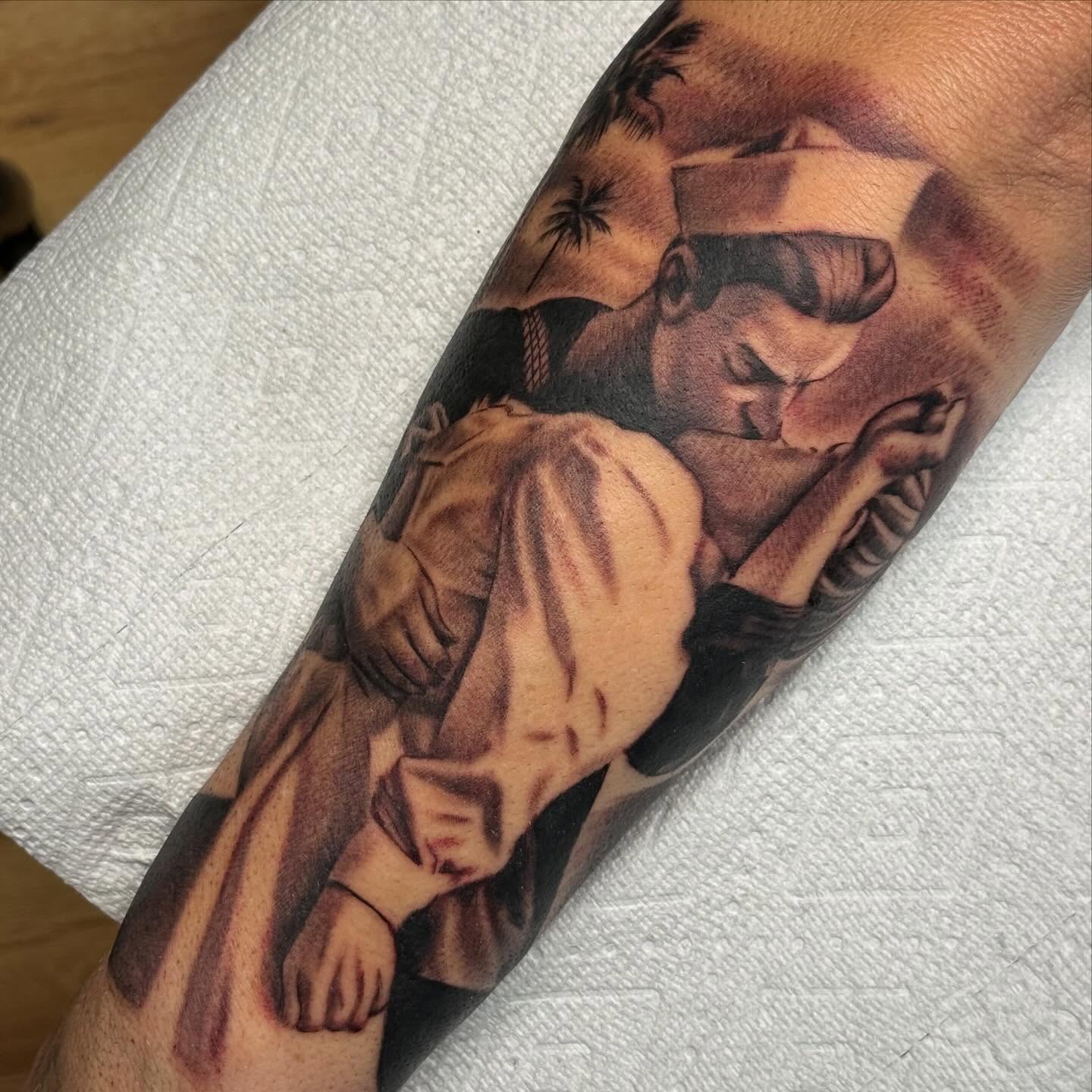 Tattoo by @gottstatts — realism, black_and_grey