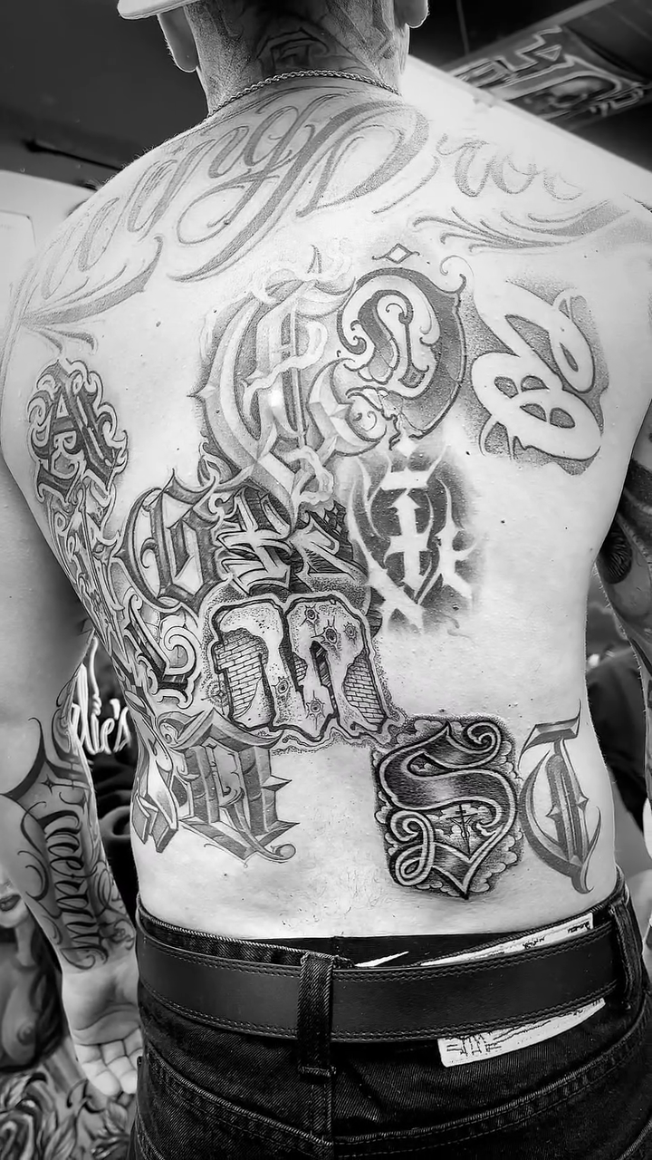 Tattoo by @twicetattoos β chicano, lettering_script