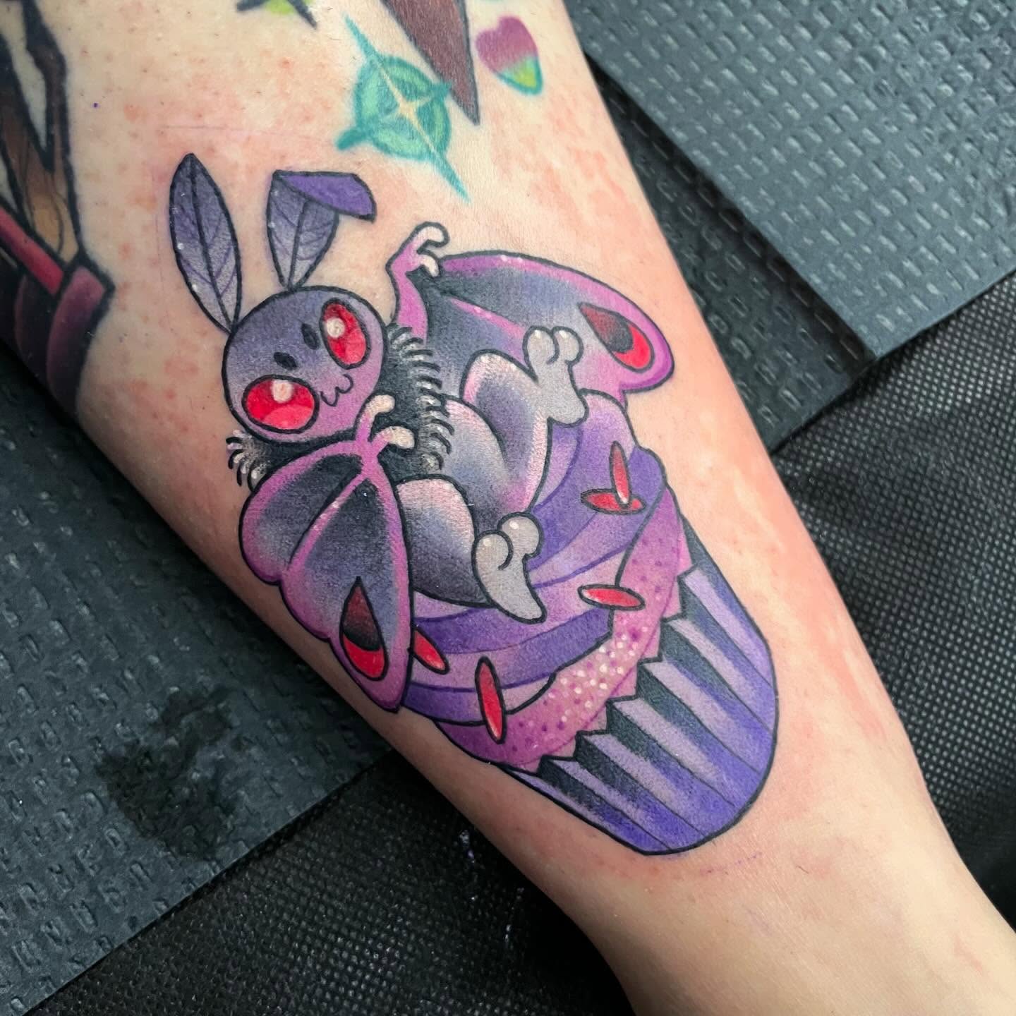 Alien bunny new school tattoo on the forearm by ππΈππππ π΅ππππππ