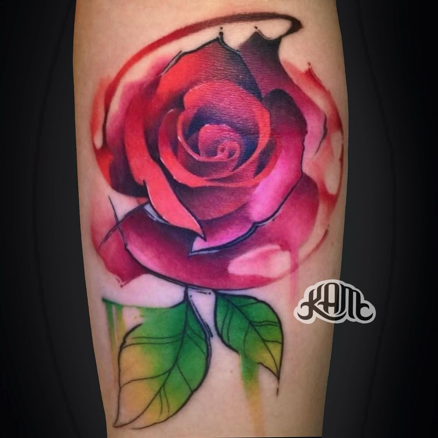 Rose realism tattoo on the forearm by Keith (KAM) Miller