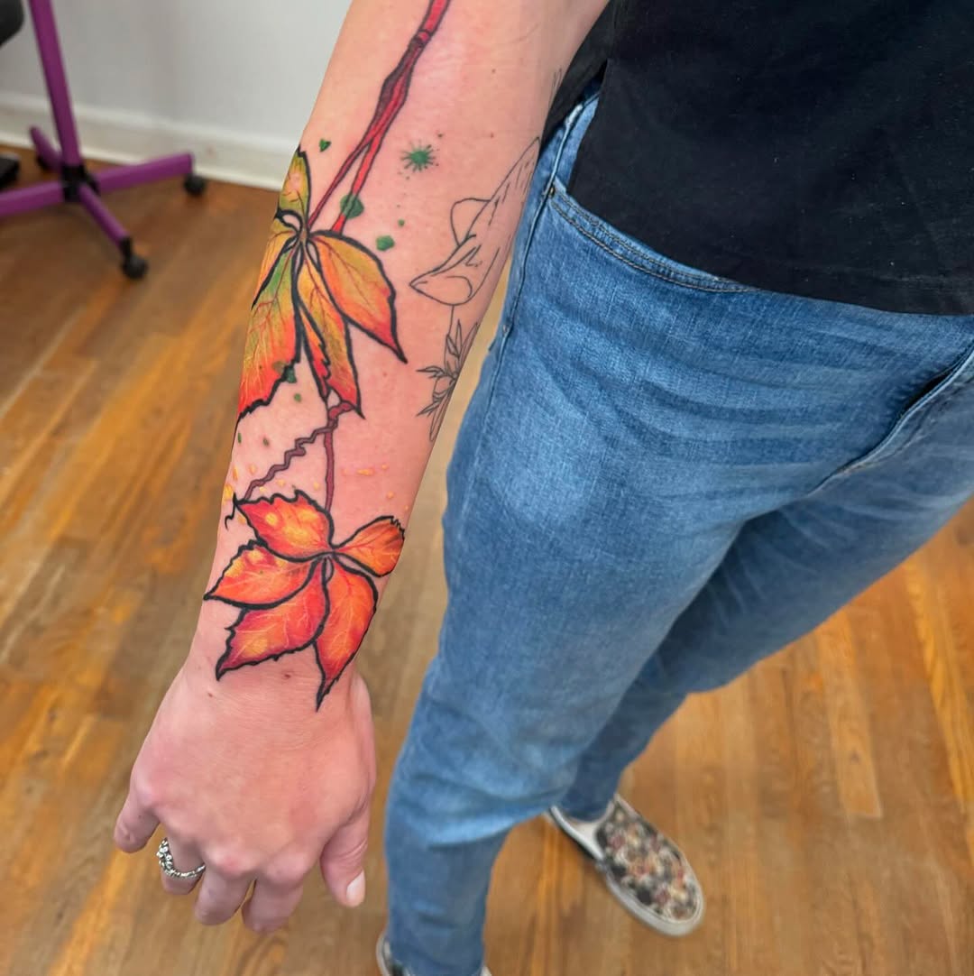 Tattoo by @petal.and.pigment.tattoos — fine_line, watercolor
