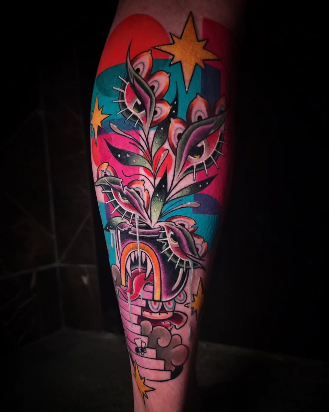 American traditional tattoo on the forearm by Randyz Tattyz