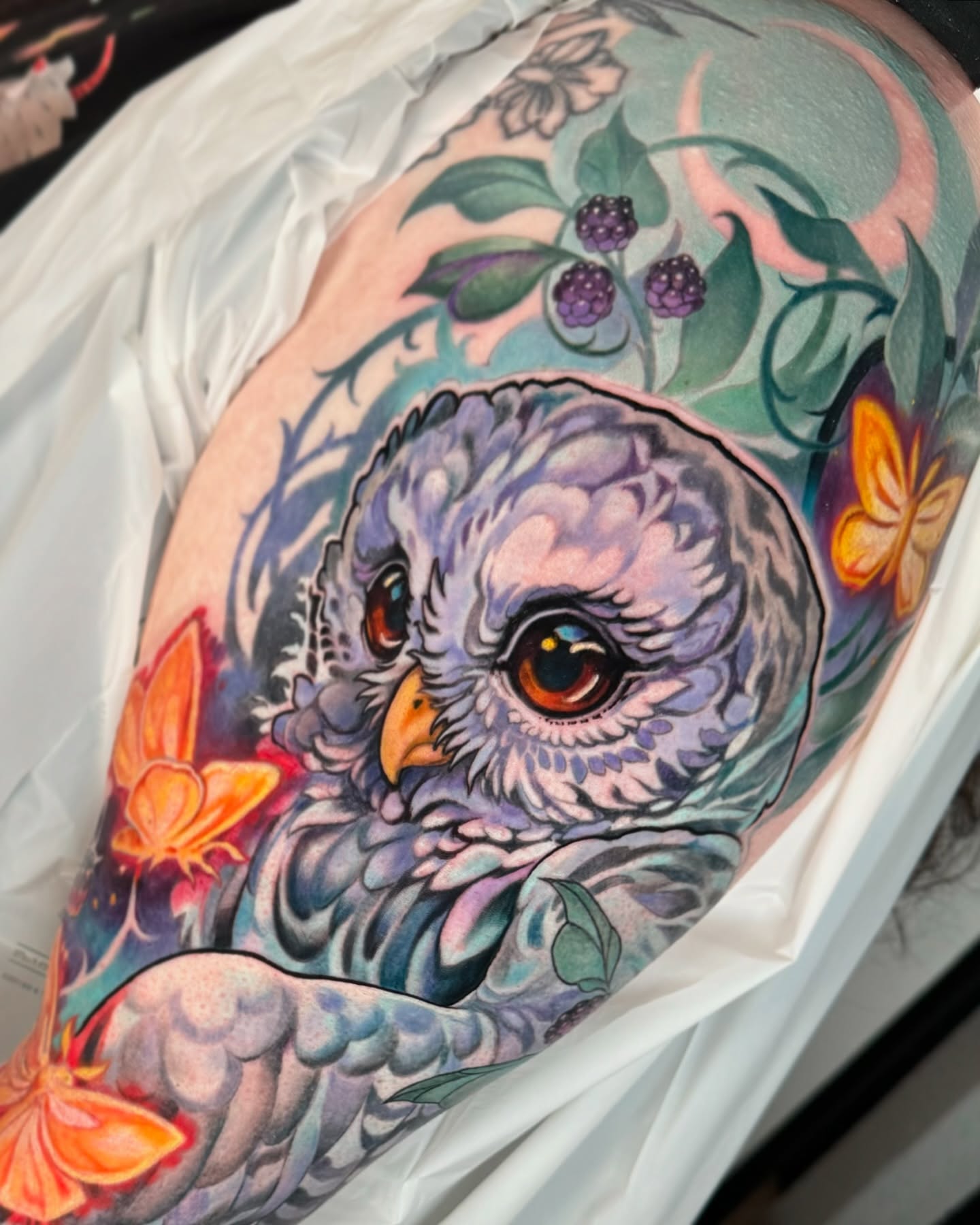 Tattoo by @savsky_tattoo — realism, watercolor