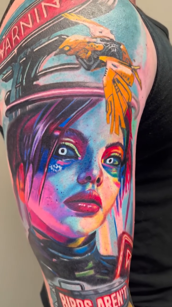 Tattoo by @theresa_cervantes_ — realism, trash_polka