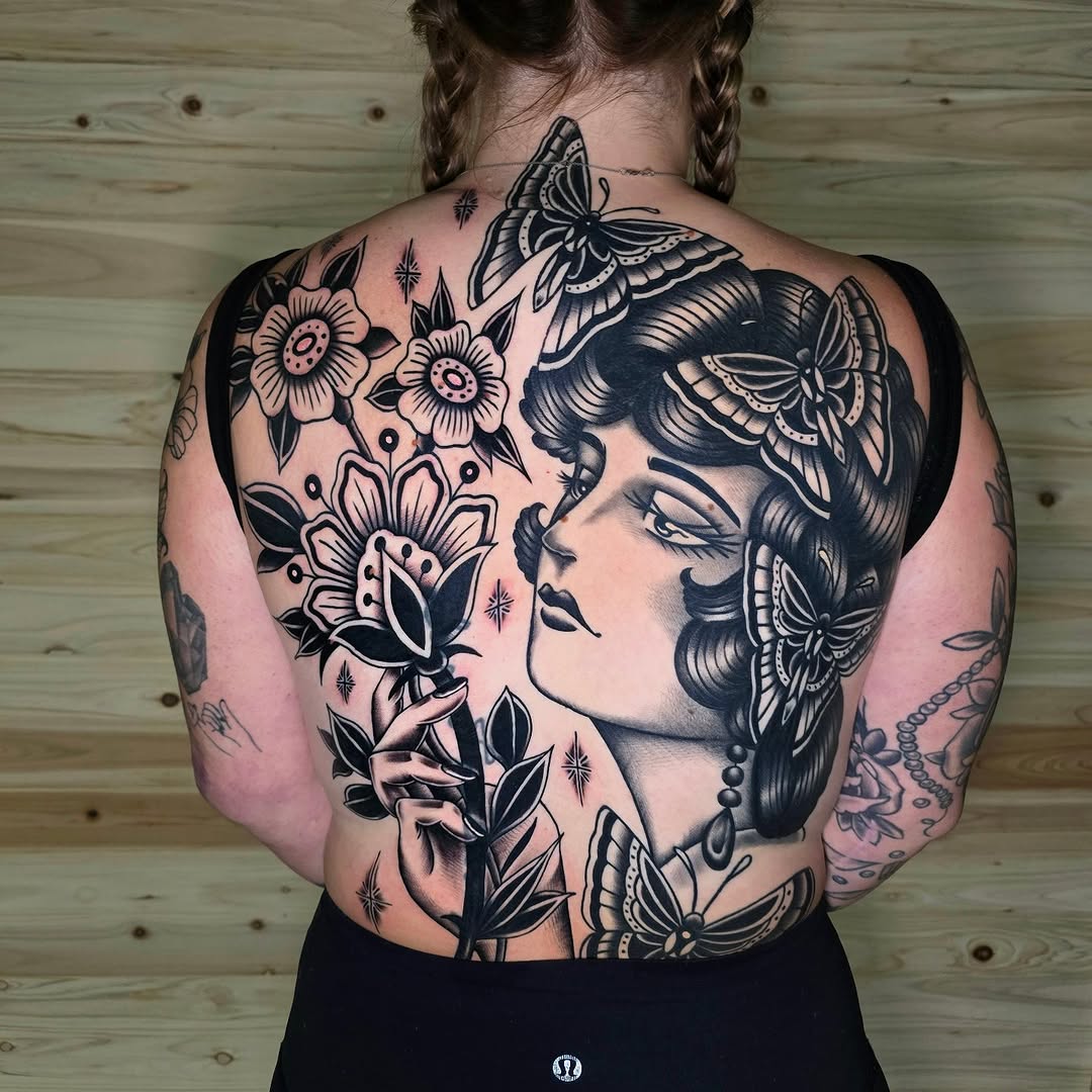 Tattoo by @fleurnoirestudio β american_traditional, black_and_grey