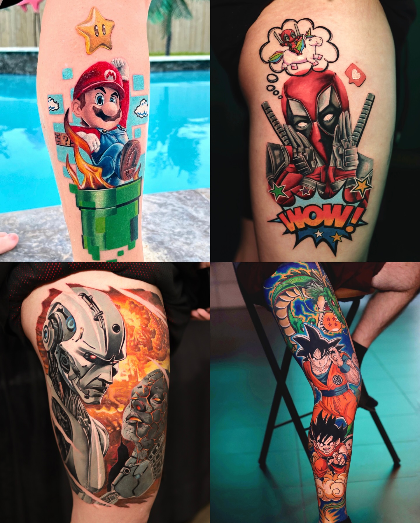 Mario in pipe American traditional tattoo on the forearm by Binn Binn - Houston Tattoo Artist