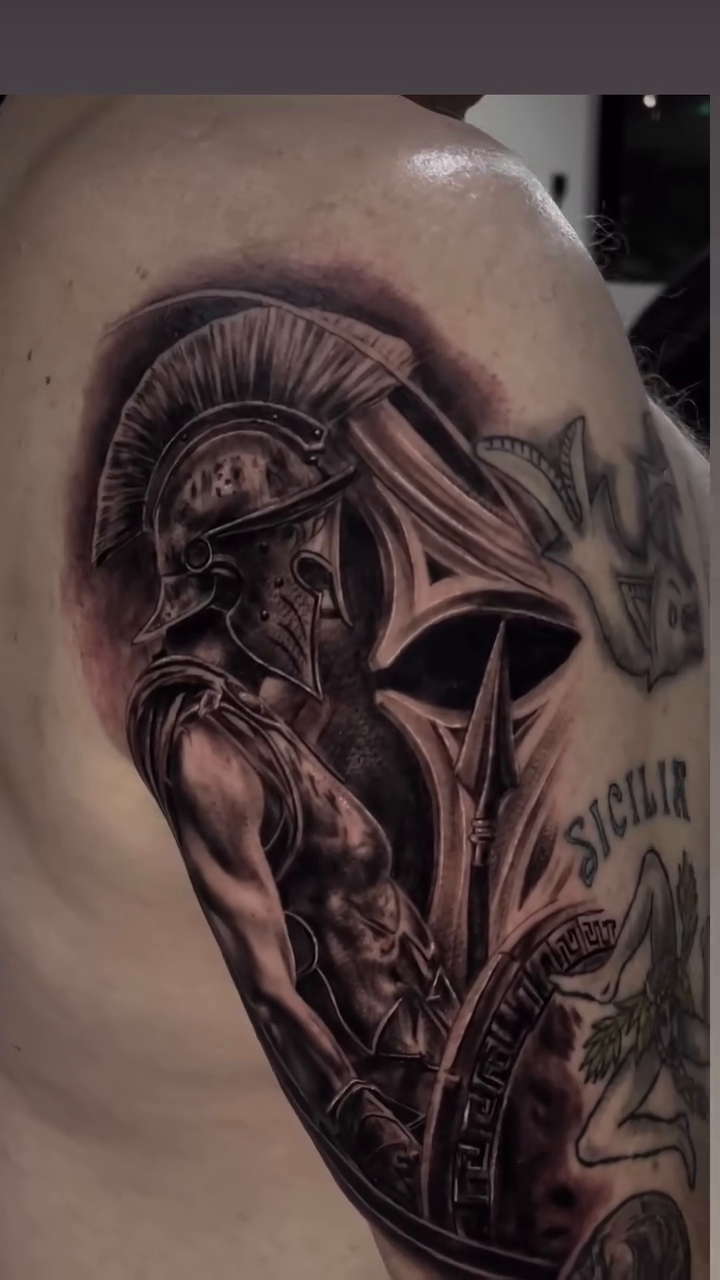 Tattoo by @_ambitiousdreamer β realism, black_and_grey