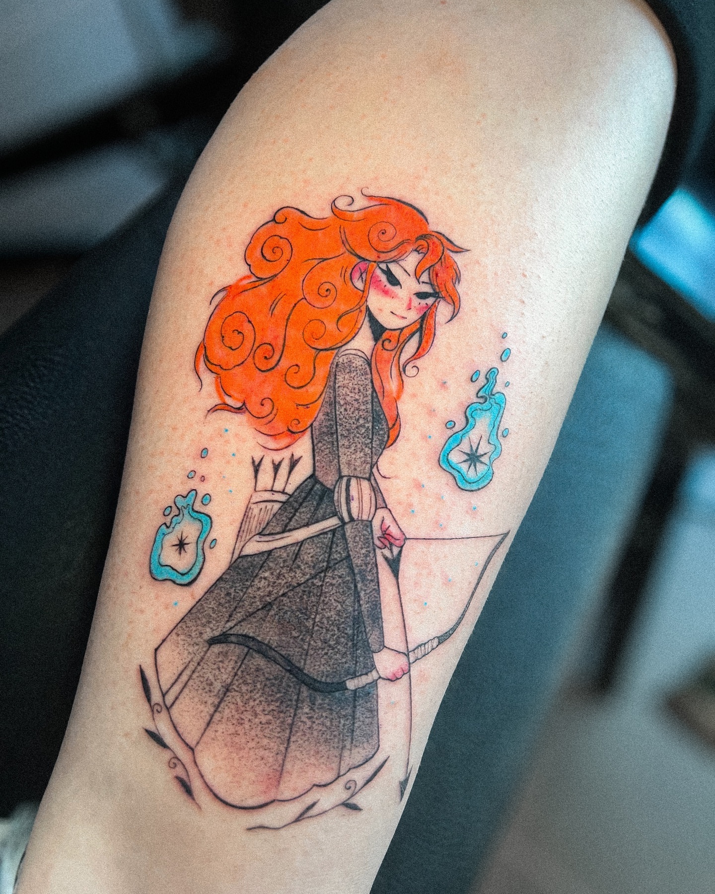Tattoo by @gatxdelboske_ — dotwork, anime