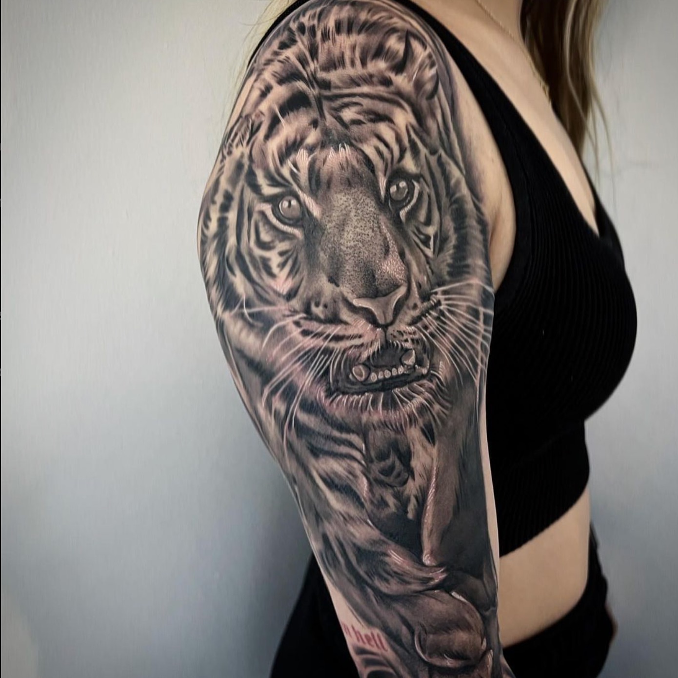 Tattoo by @fed.dinero.tattoo — realism, black_and_grey