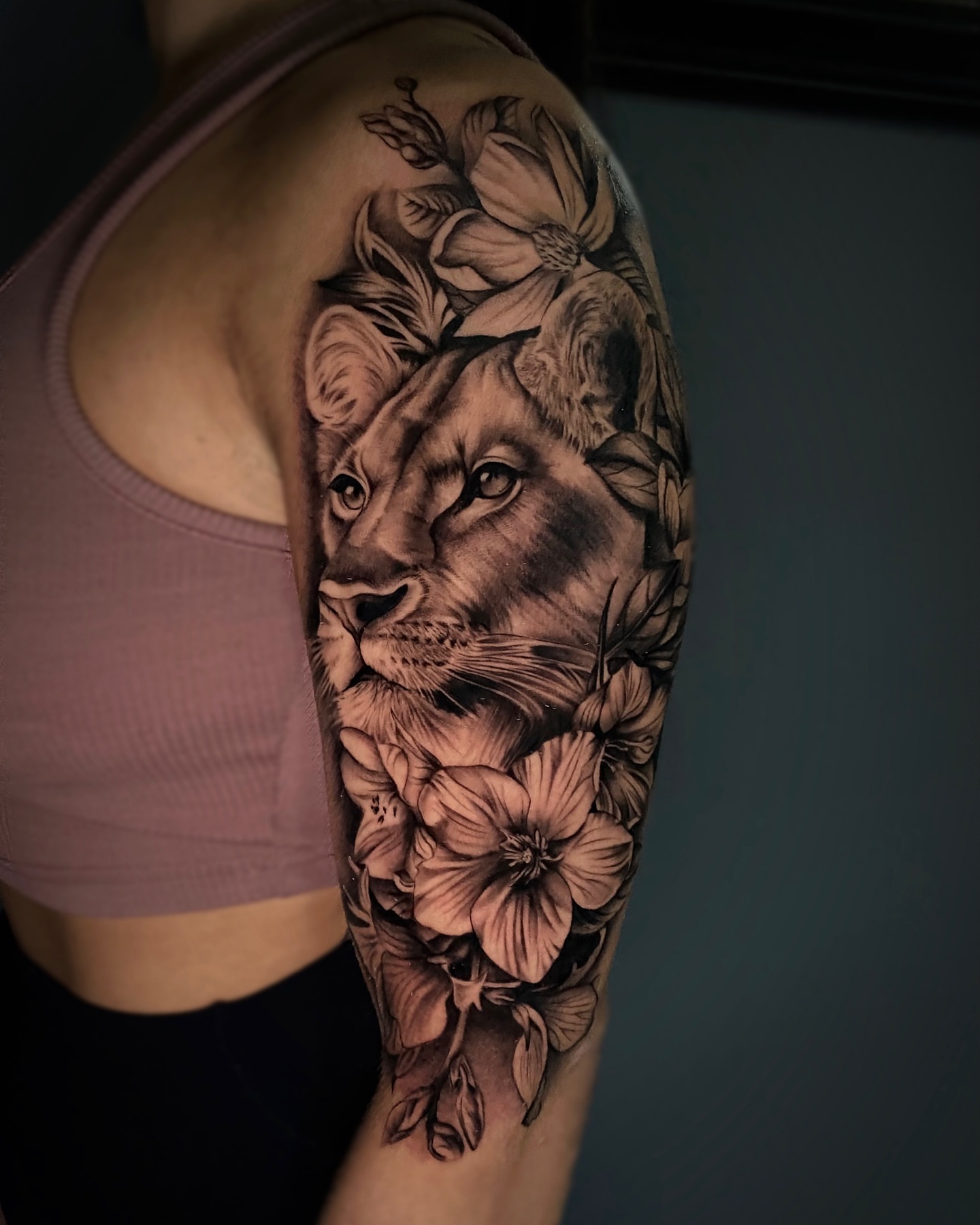 Tattoo by @beckyleetattoos — realism, black_and_grey