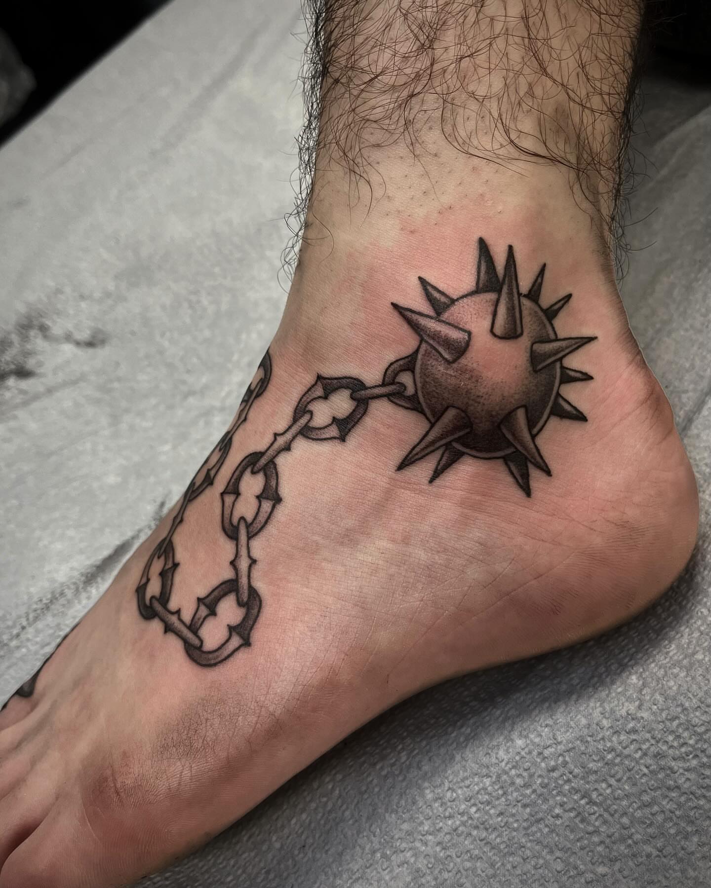 Tattoo by @dustytattoos โ black_and_grey