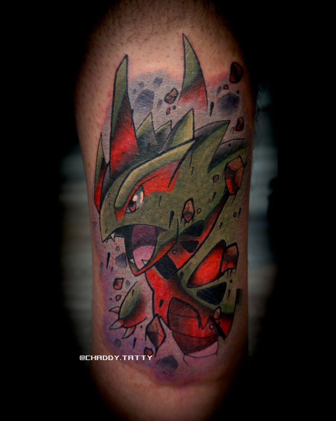 Tattoo by @chaddy.tatty — geometric, watercolor