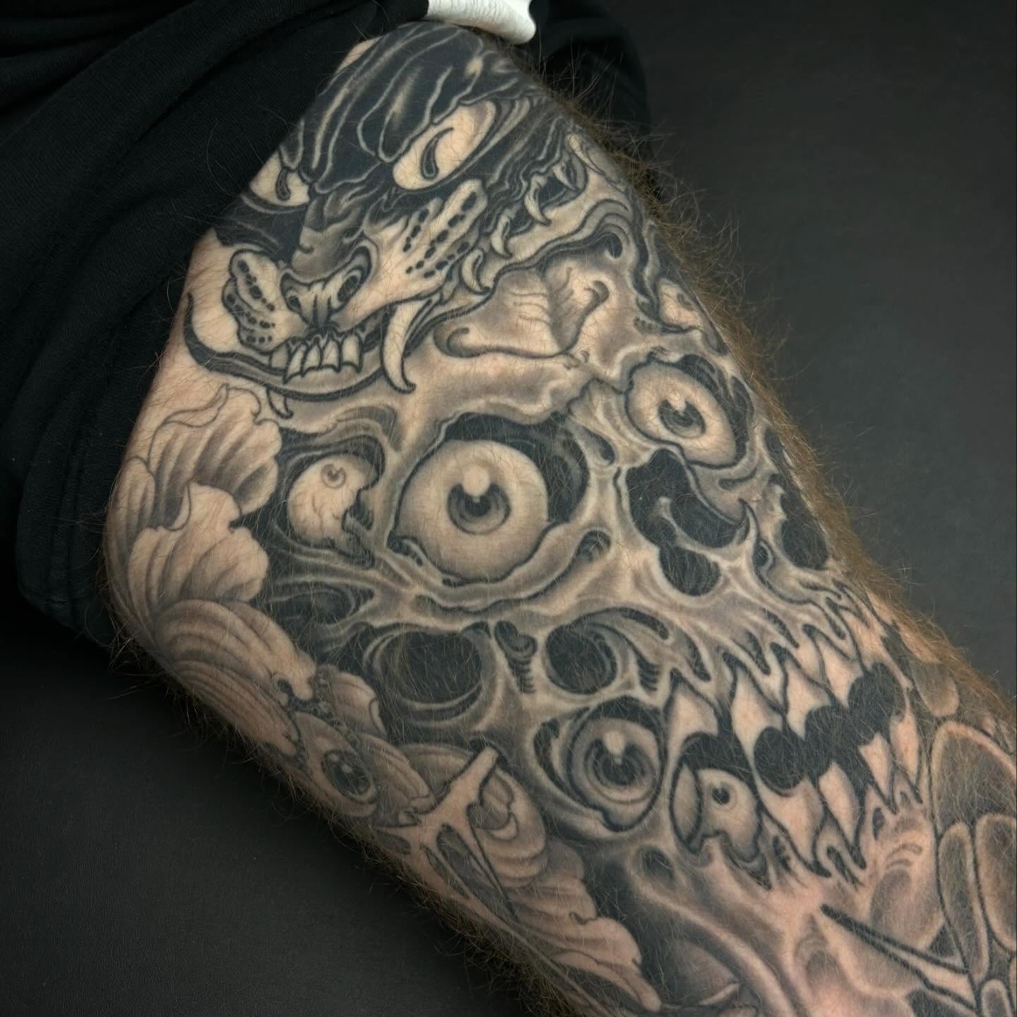 Tattoo by @craiggardyan — black_and_grey, japanese_irezumi