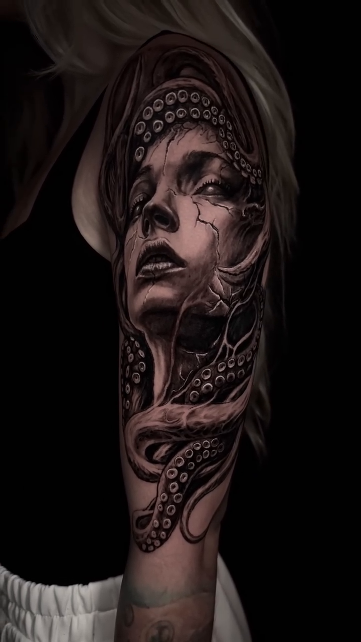 Tattoo by @coryjamestattoo — realism, dark_realism