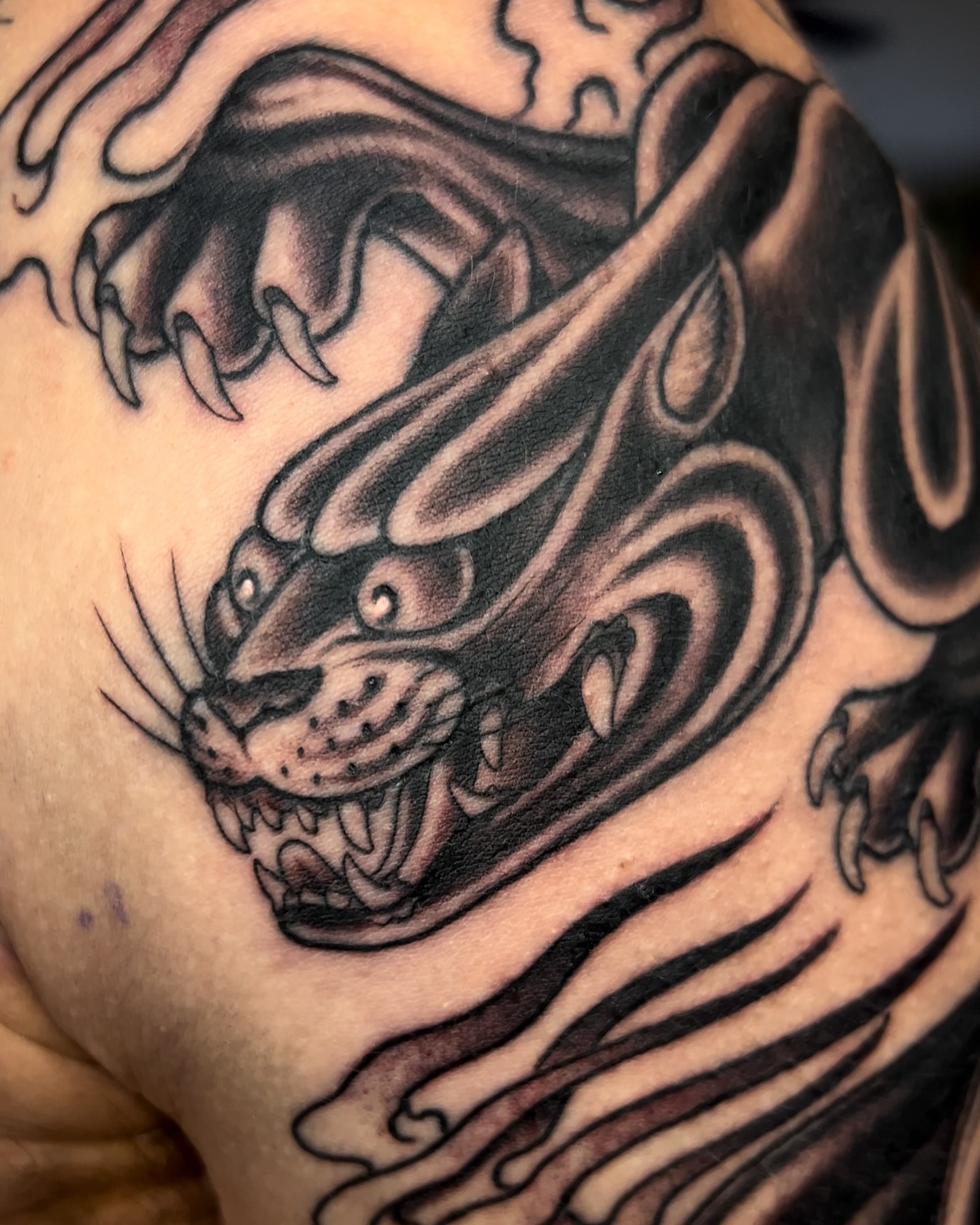 Tattoo by @connalcreates — black_and_grey