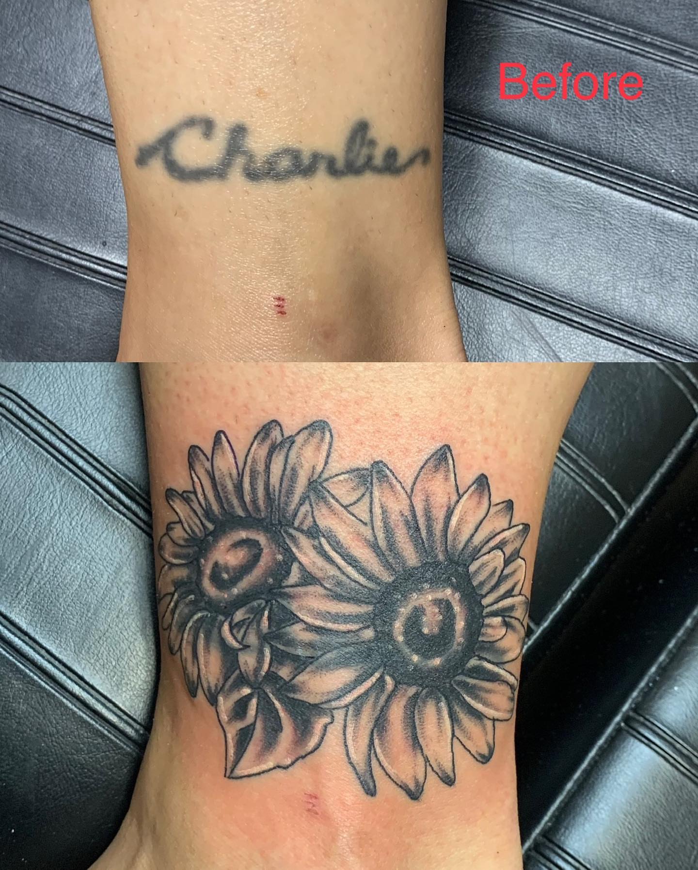 Tattoo by @goat76 — black_and_grey