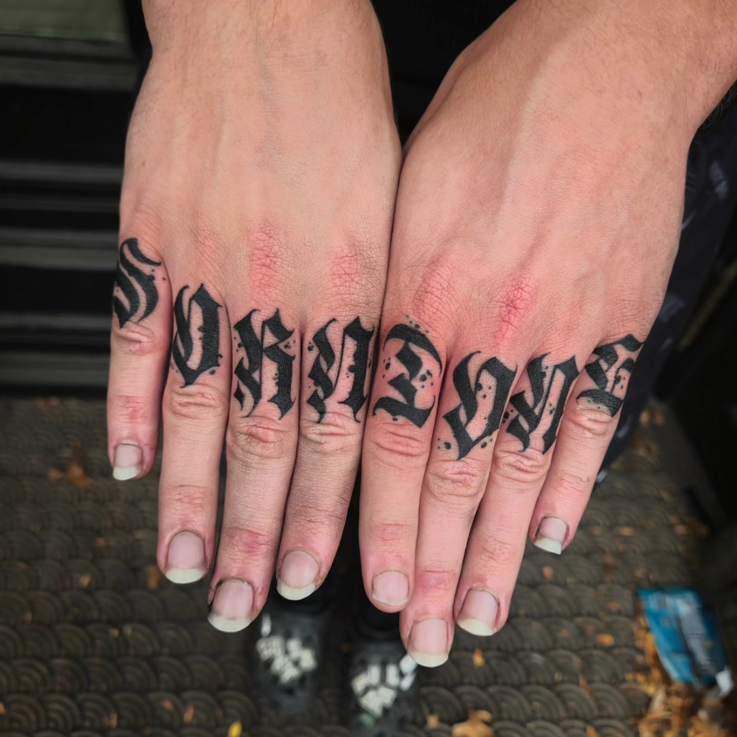 Lettering lettering script tattoo on the hand by DiazTattoos, Denver, Colorado