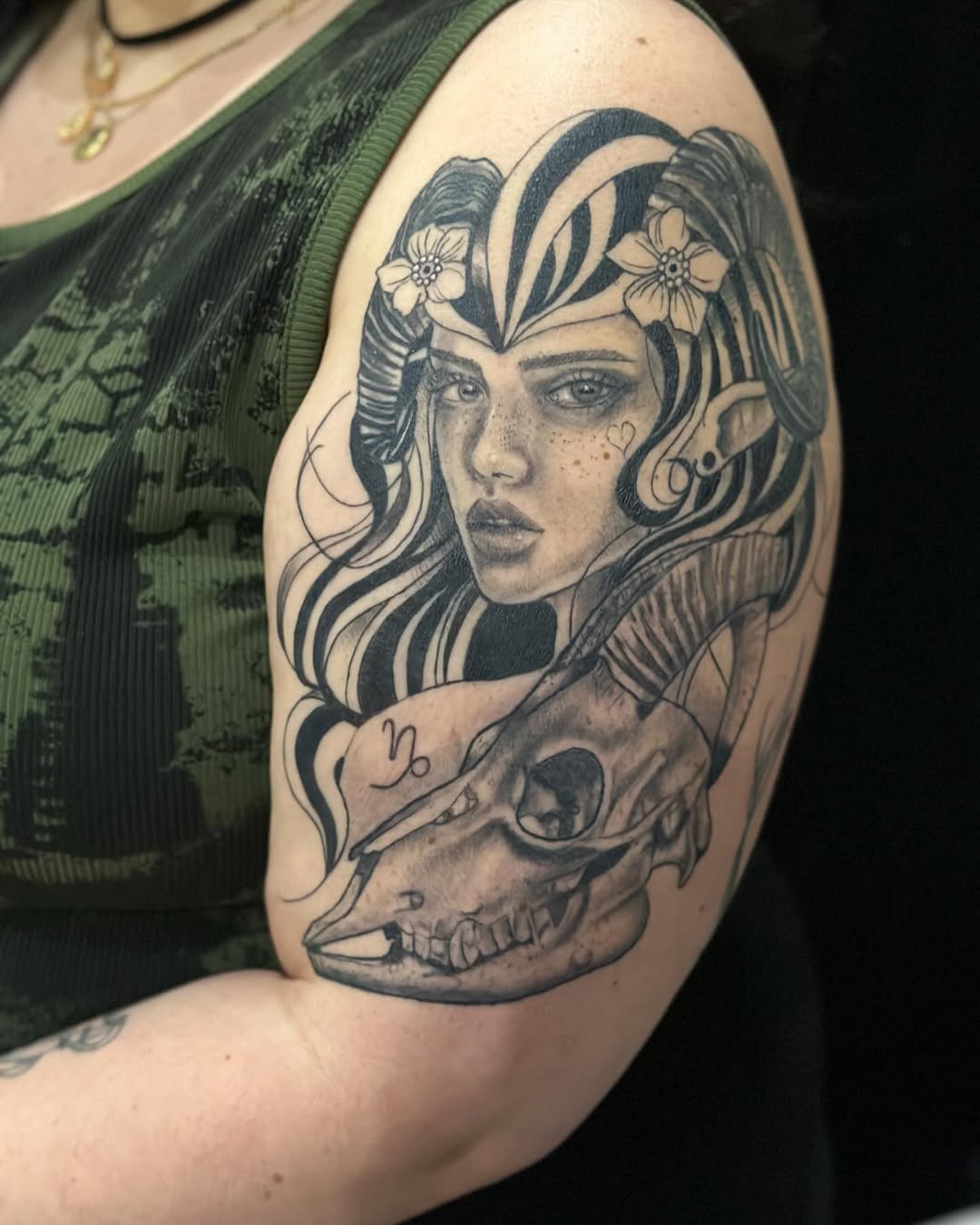 Tattoo by @m.fioretattoo β realism, black_and_grey