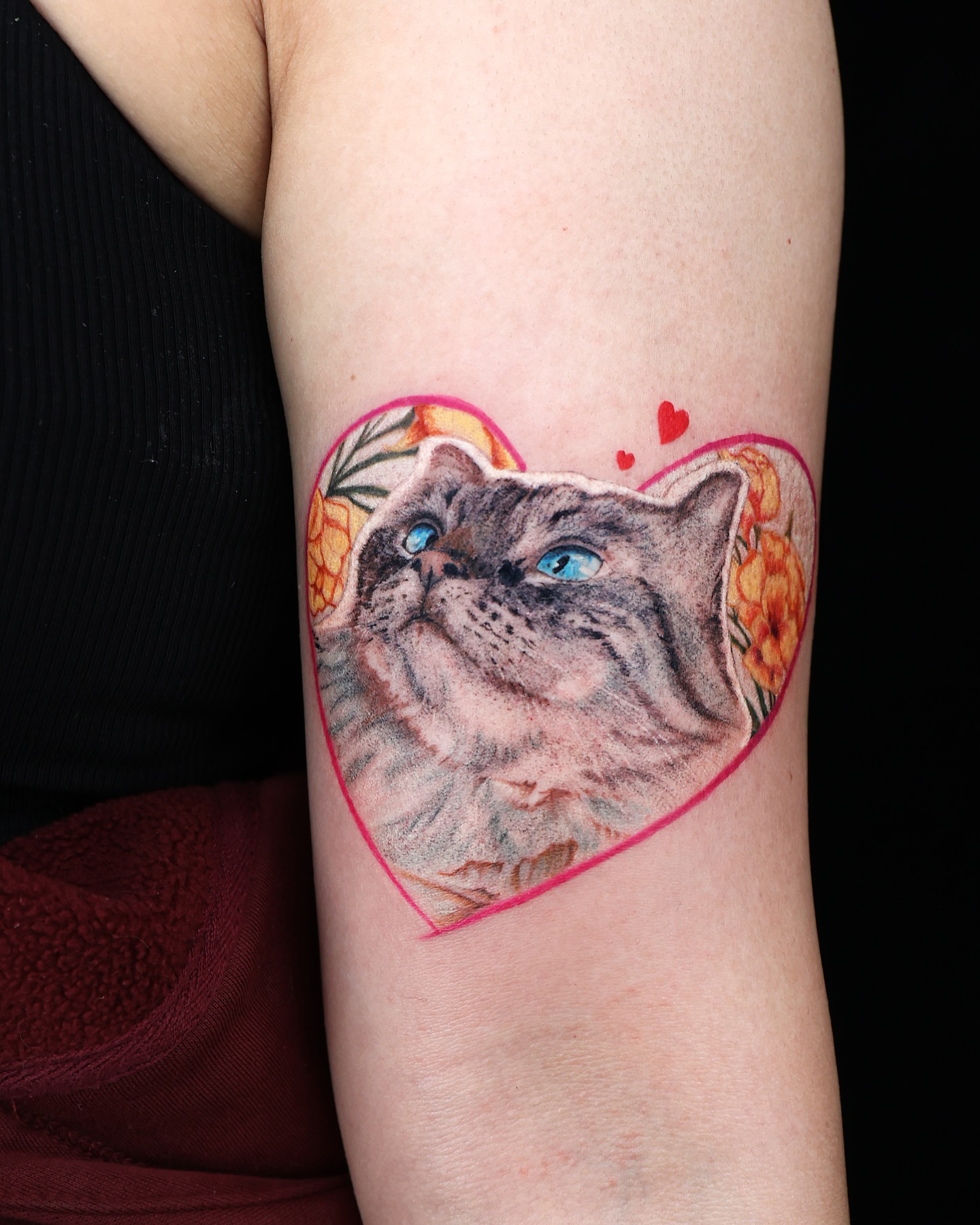 Cat realism tattoo on the forearm by Adam_Zhiwei Xu(Tattooist)