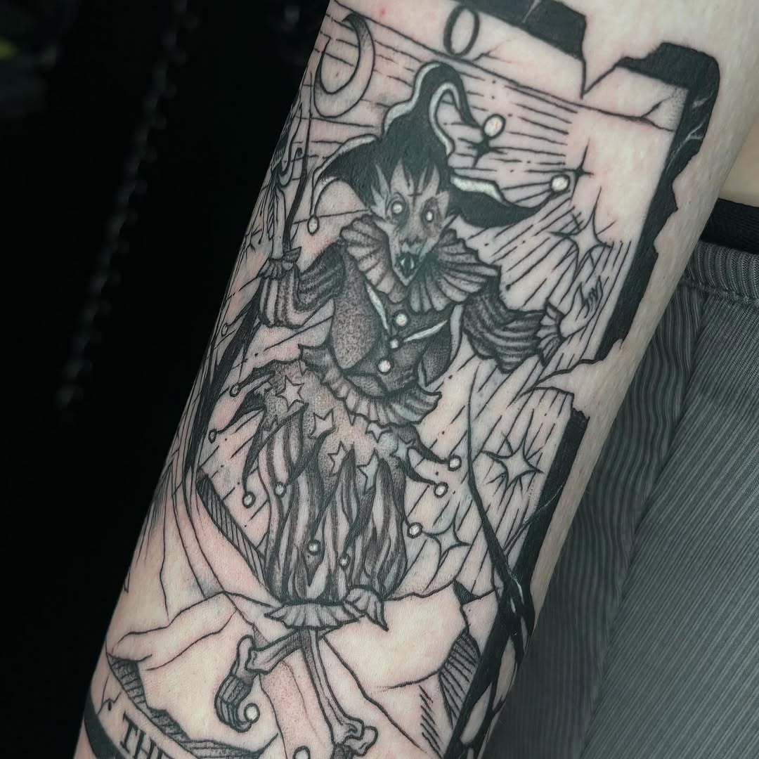 Tattoo by @inkvanna — black_and_grey, dark_realism