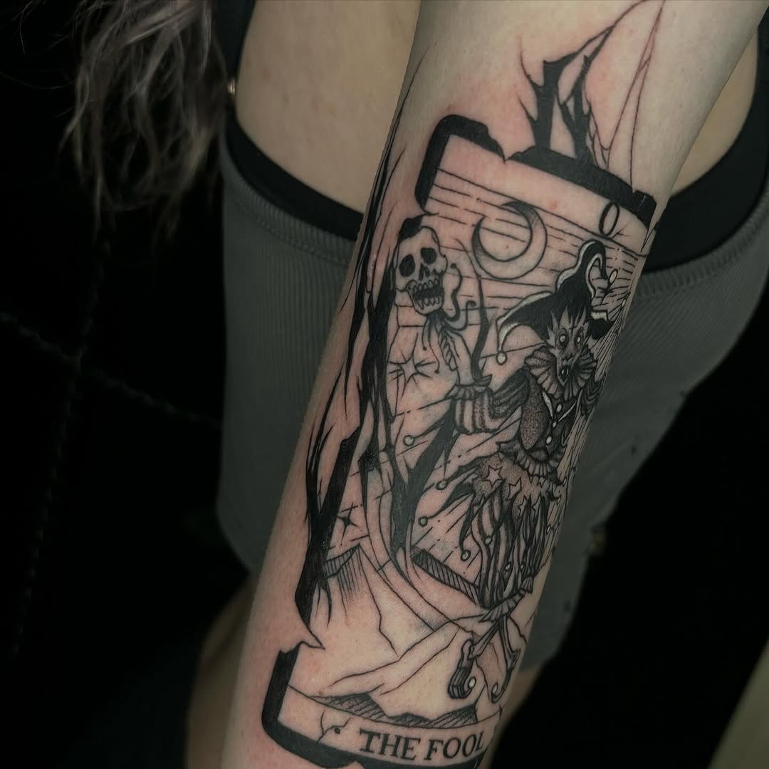 Tattoo by @inkvanna — black_and_grey, illustrative