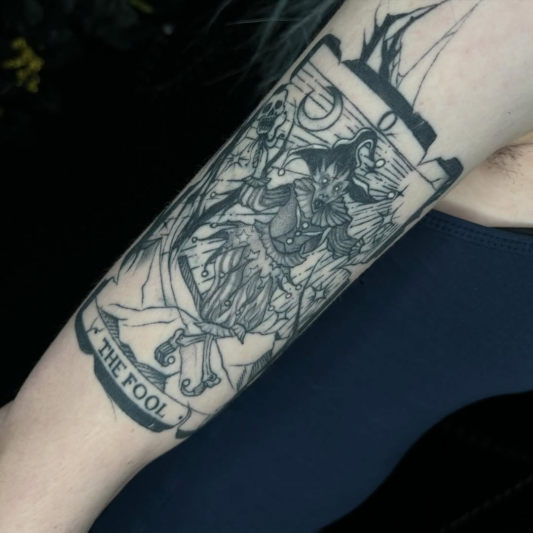 Tattoo by @inkvanna — black_and_grey, illustrative