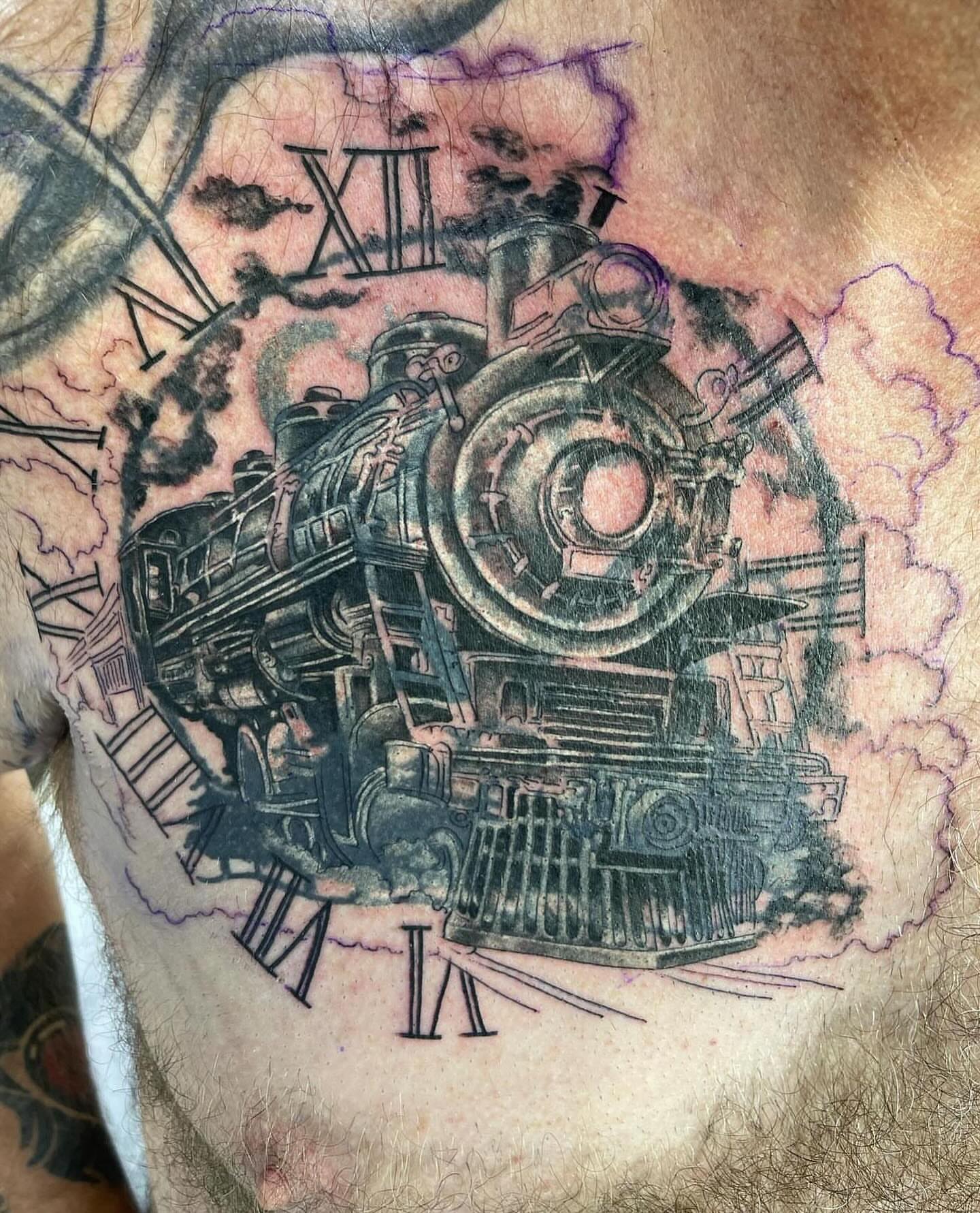Tattoo by @dragonflytattoostudio — black_and_grey