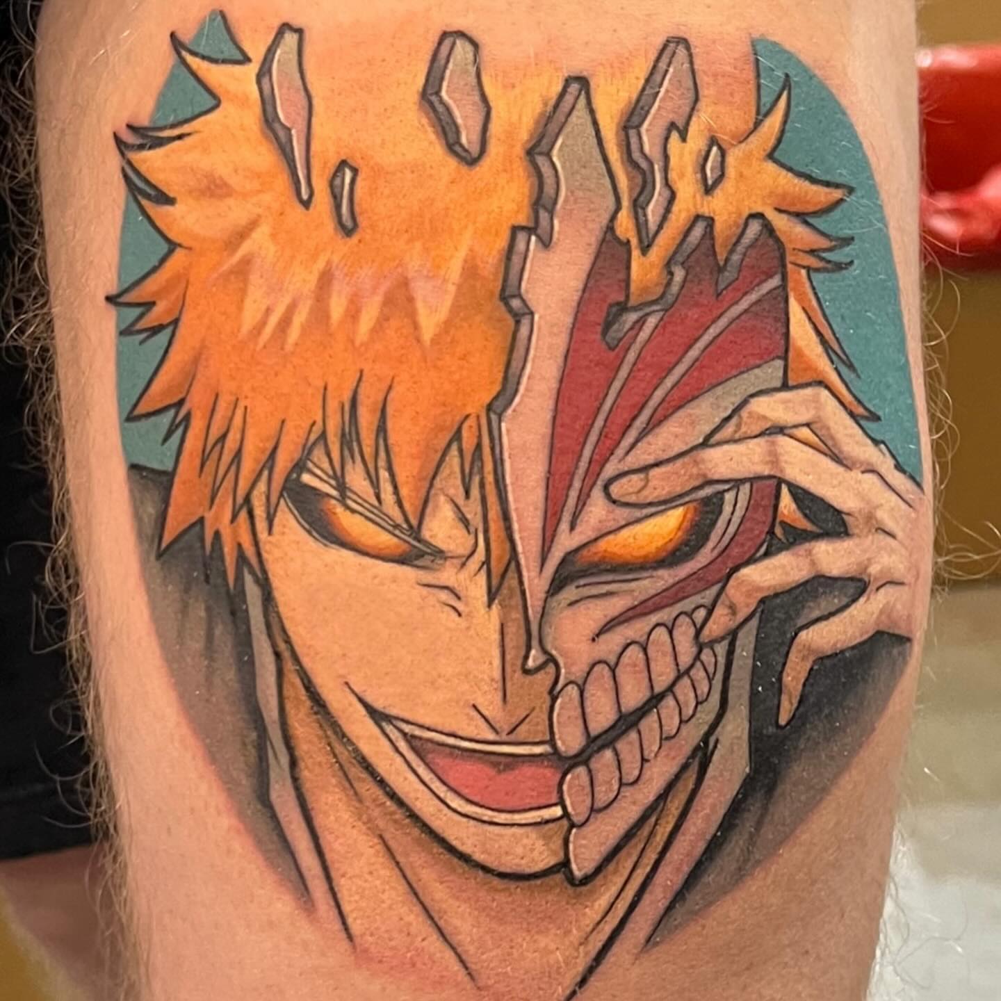 Anime character anime tattoo on the forearm by Bryon McVaney