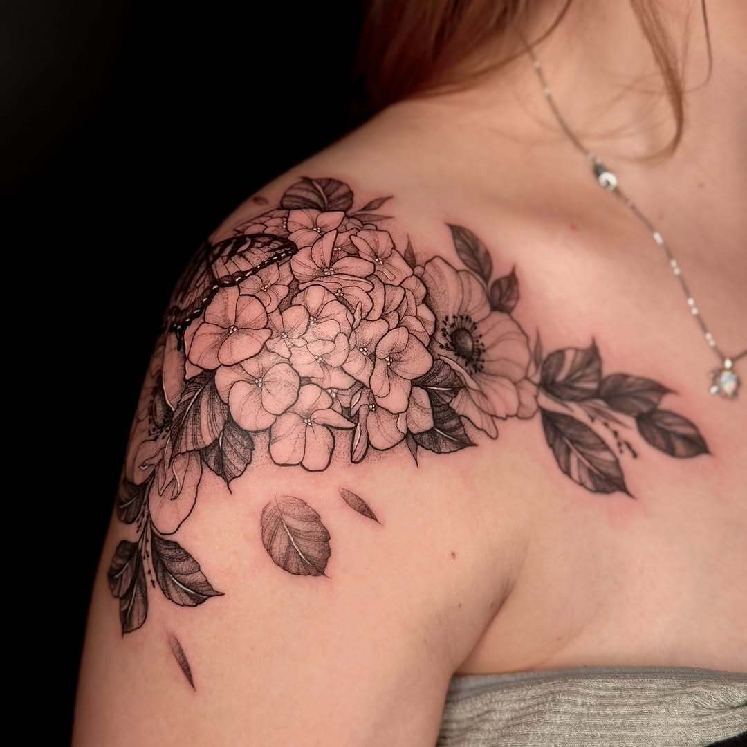 Tattoo by @peach_punk — fine_line, black_and_grey