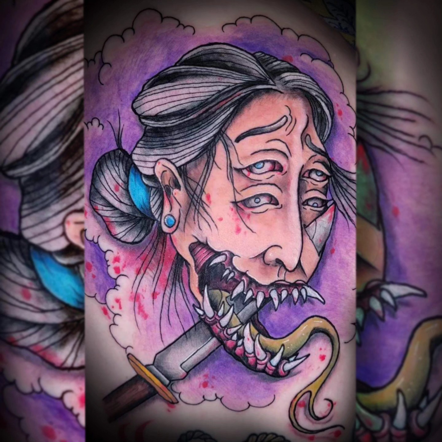 Tattoo by @jeremylaflammetattoos — american_traditional, dark_realism
