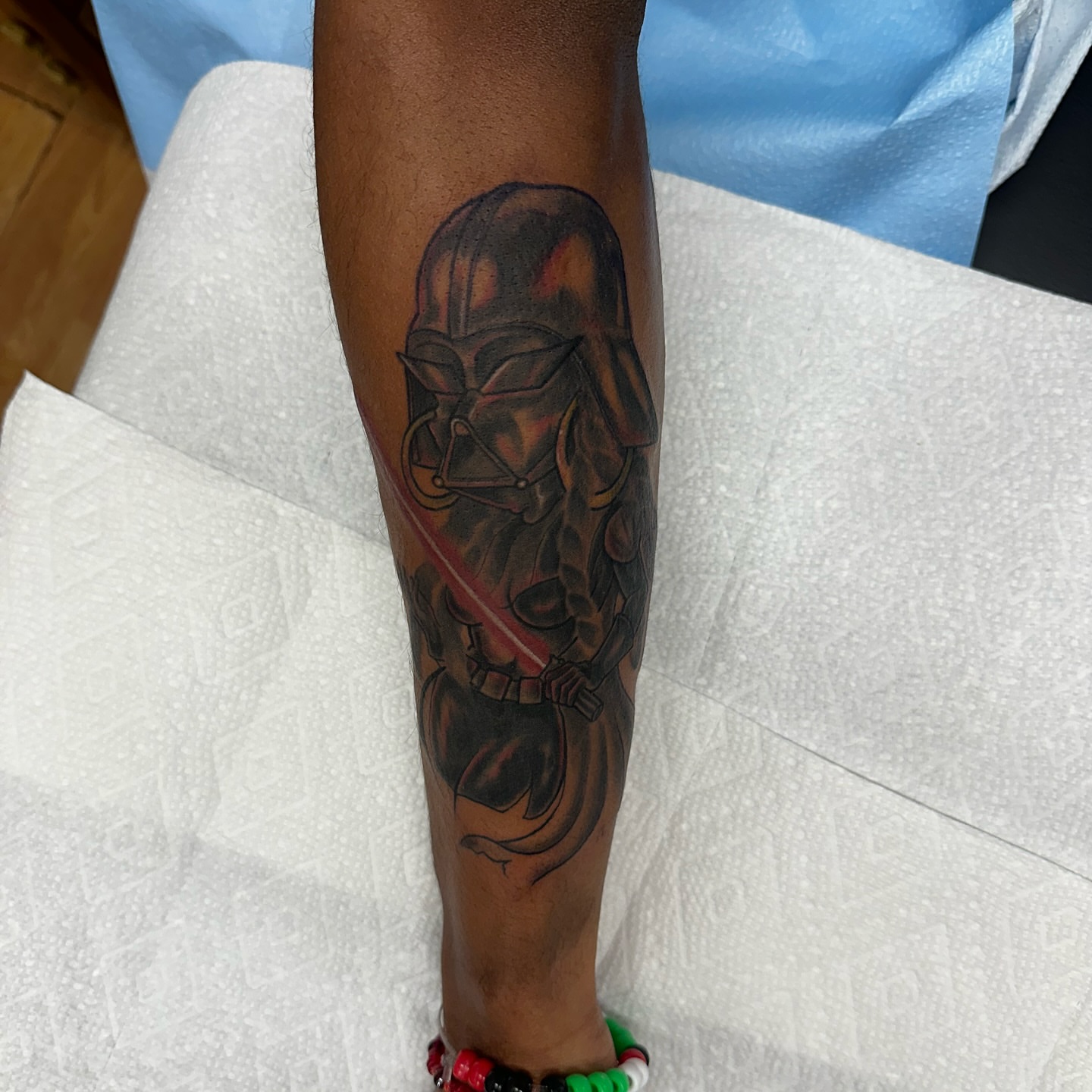 Darth vader dark realism tattoo on the forearm by Mia Layne 🤎
