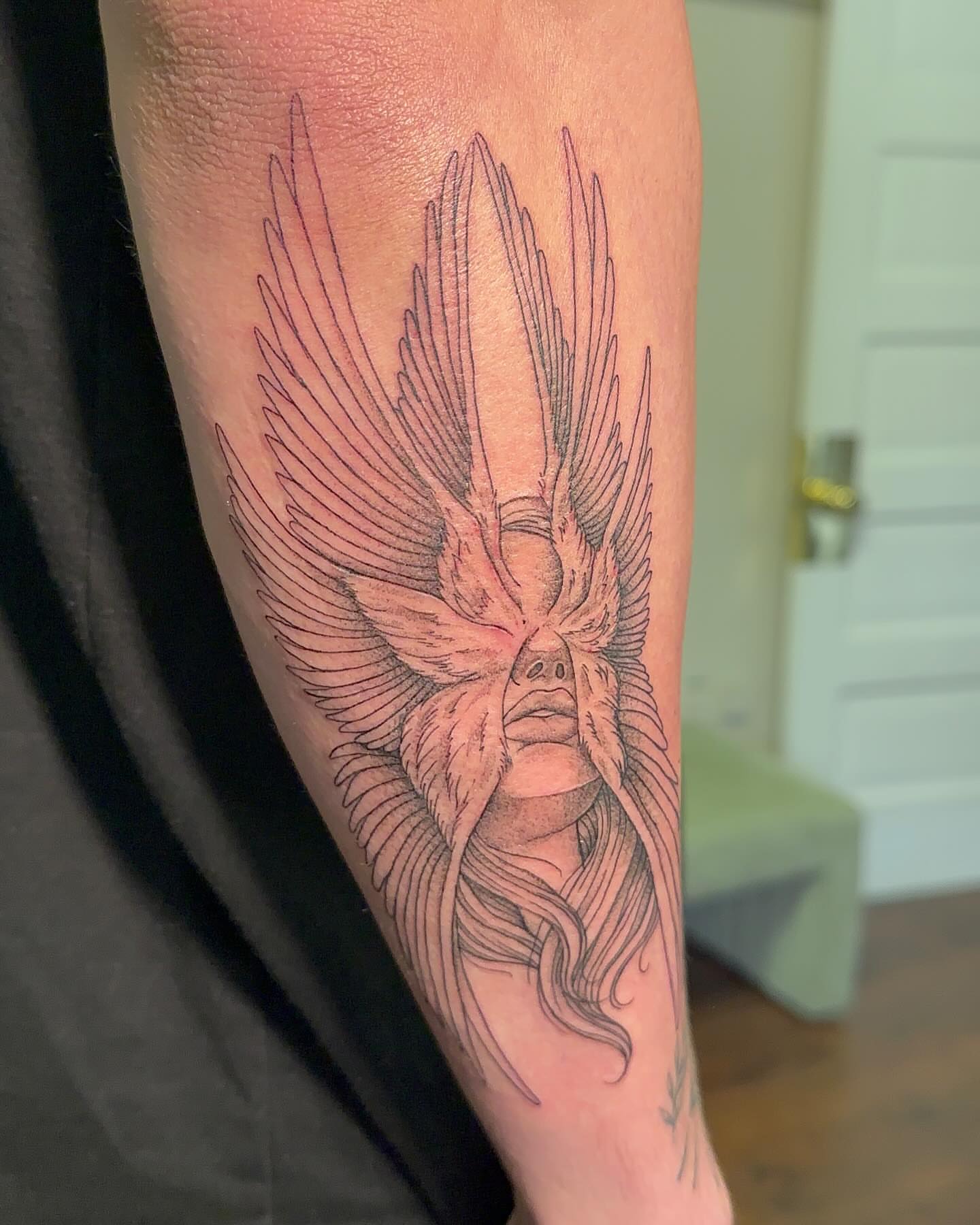Tattoo by @bboujeeink2 — black_and_grey