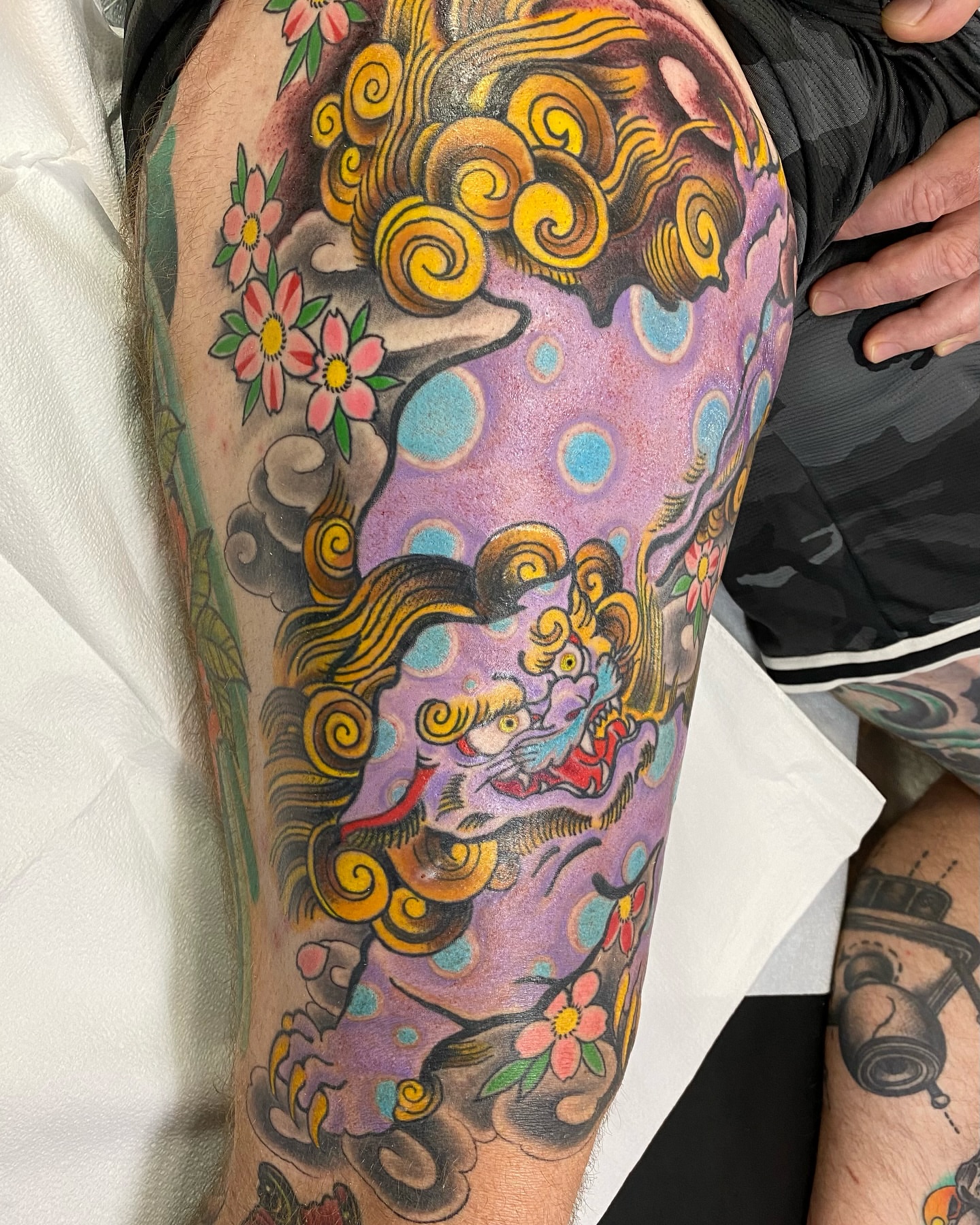 Tattoo by @rollhardy — japanese_irezumi, dotwork