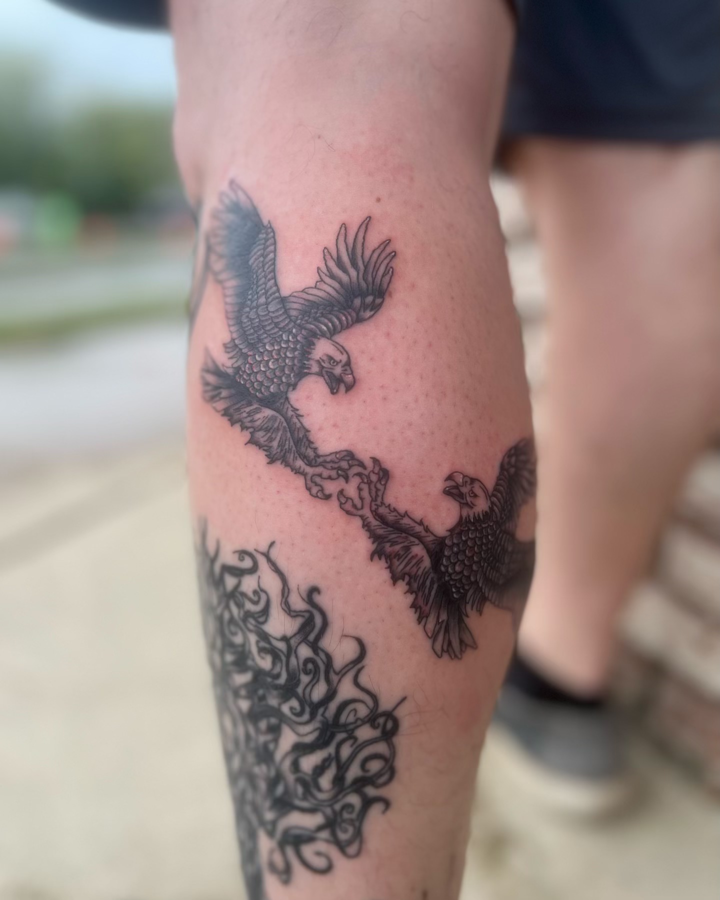 Tattoo by @inkedbykz — black_and_grey