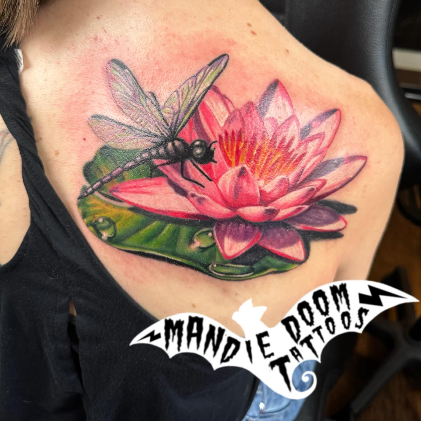 Tattoo by @mandiedoomtattoos — realism, watercolor