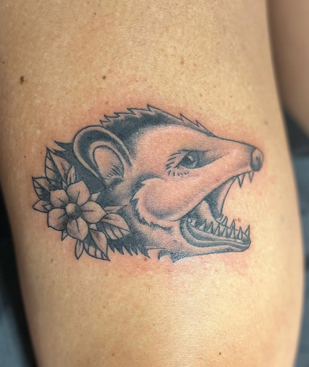 Tattoo by @idlehandsnola — black_and_grey, realism