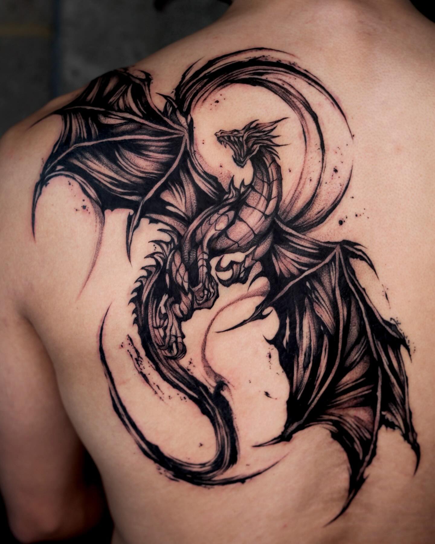 Tattoo by @kim9ang — black_and_grey, realism