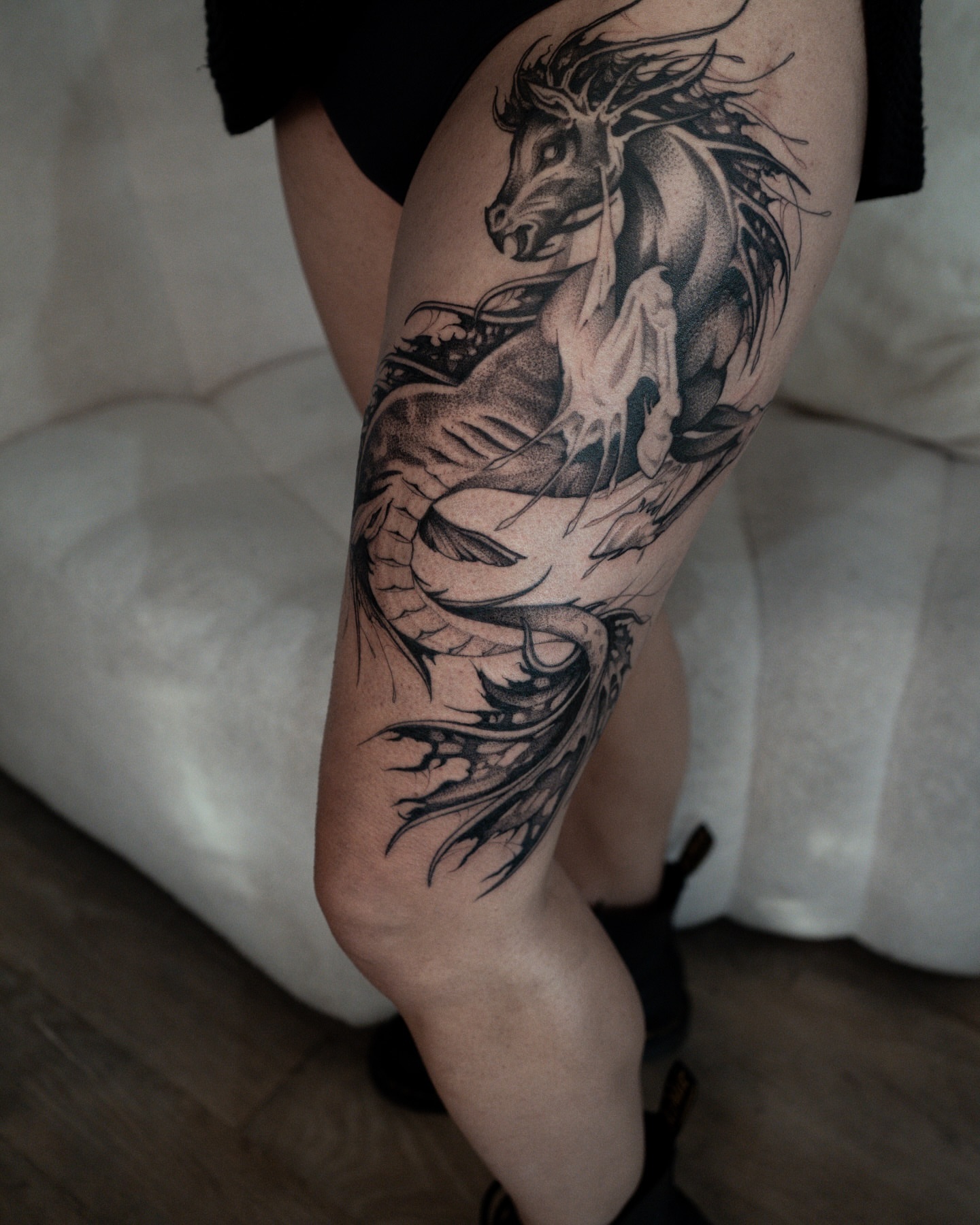 Tattoo by @bru.blackink — black_and_grey, realism