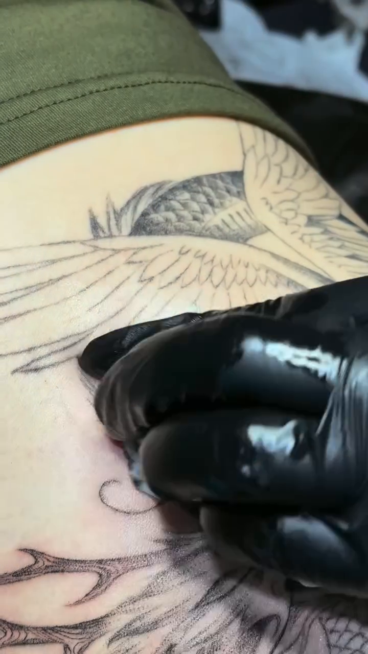 Dragon and phoenix japanese irezumi tattoo by Stephanie Shortsleeve