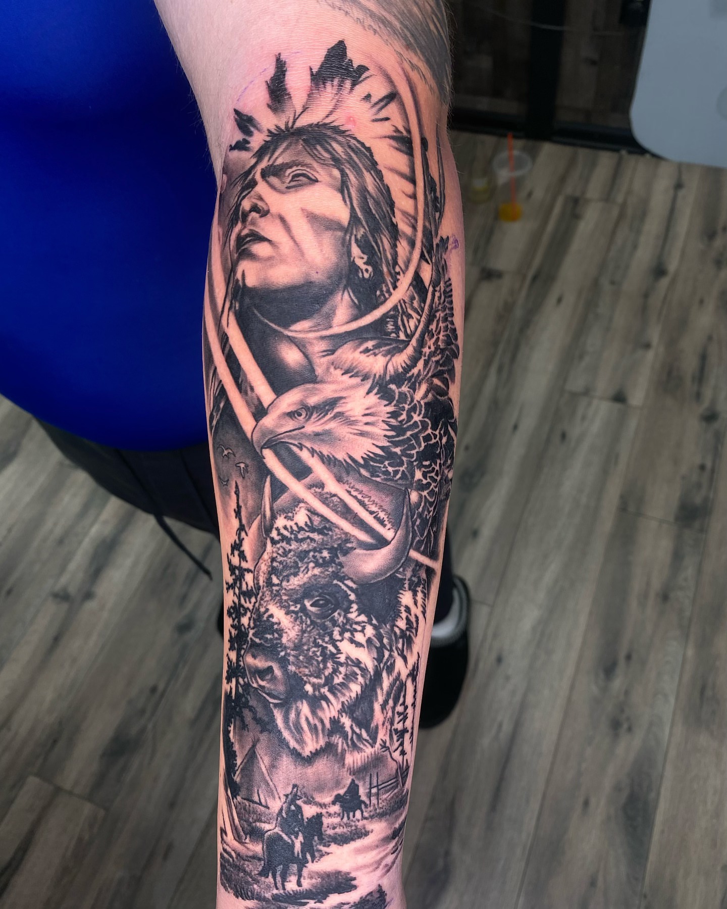 Tattoo by @cofaxtattoos — black_and_grey, realism