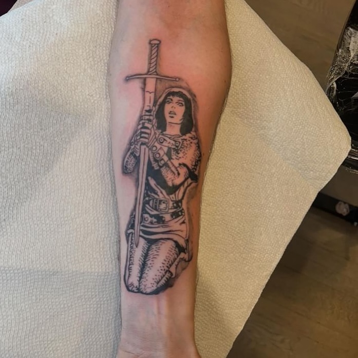 Tattoo by @kreidler_inks — black_and_grey
