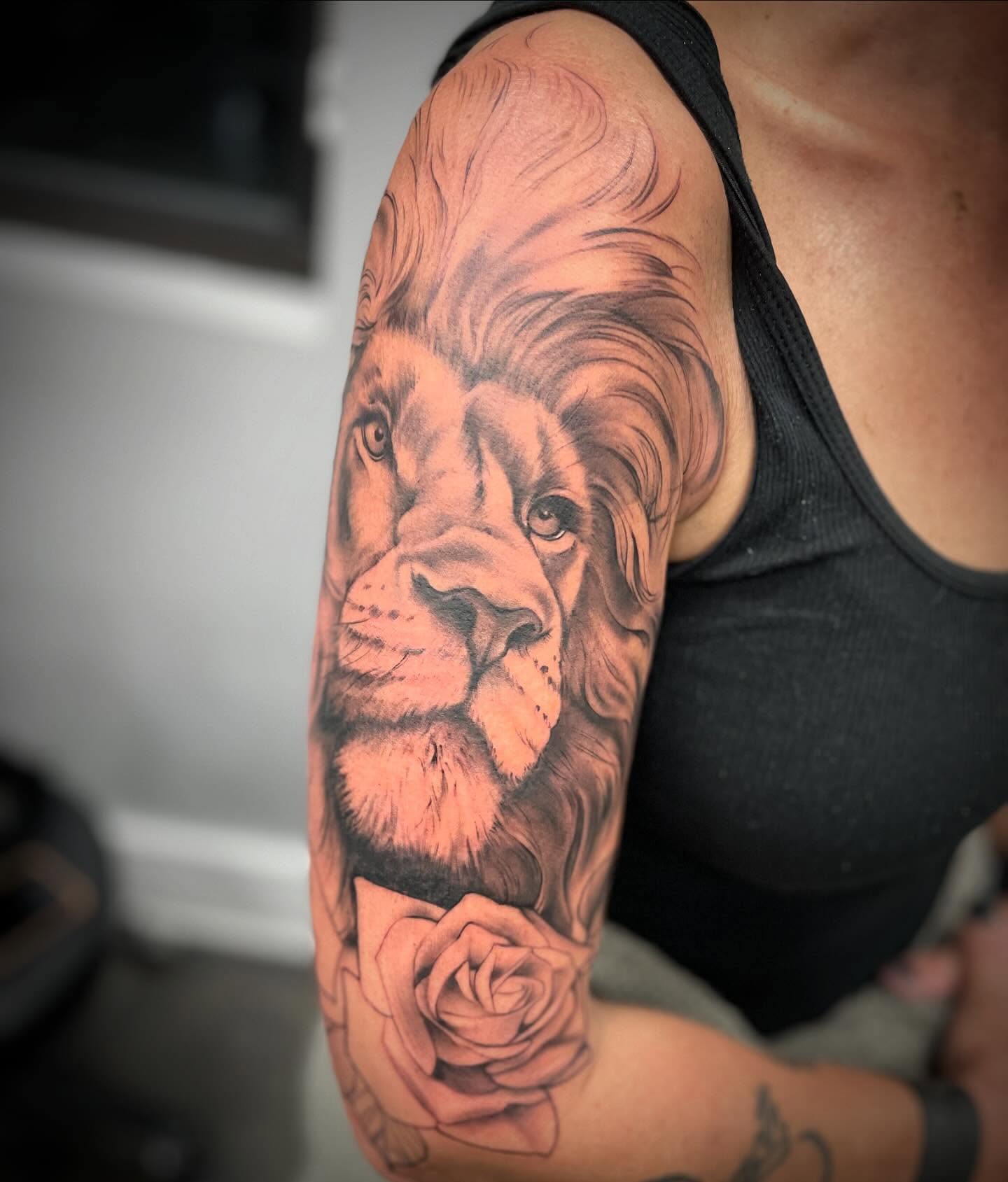 Tattoo by @duffyfortner โ realism, black_and_grey