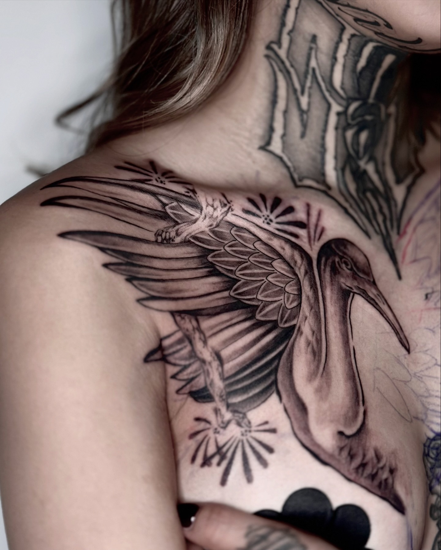Tattoo by @kuropink_tattoo — black_and_grey