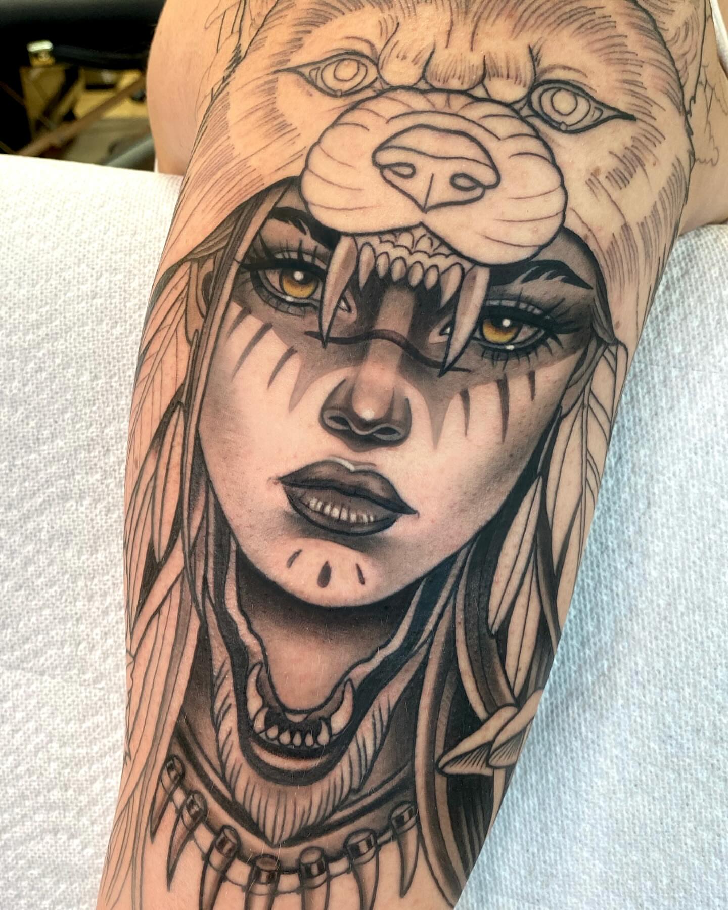 Tattoo by @athenafunk — realism, black_and_grey